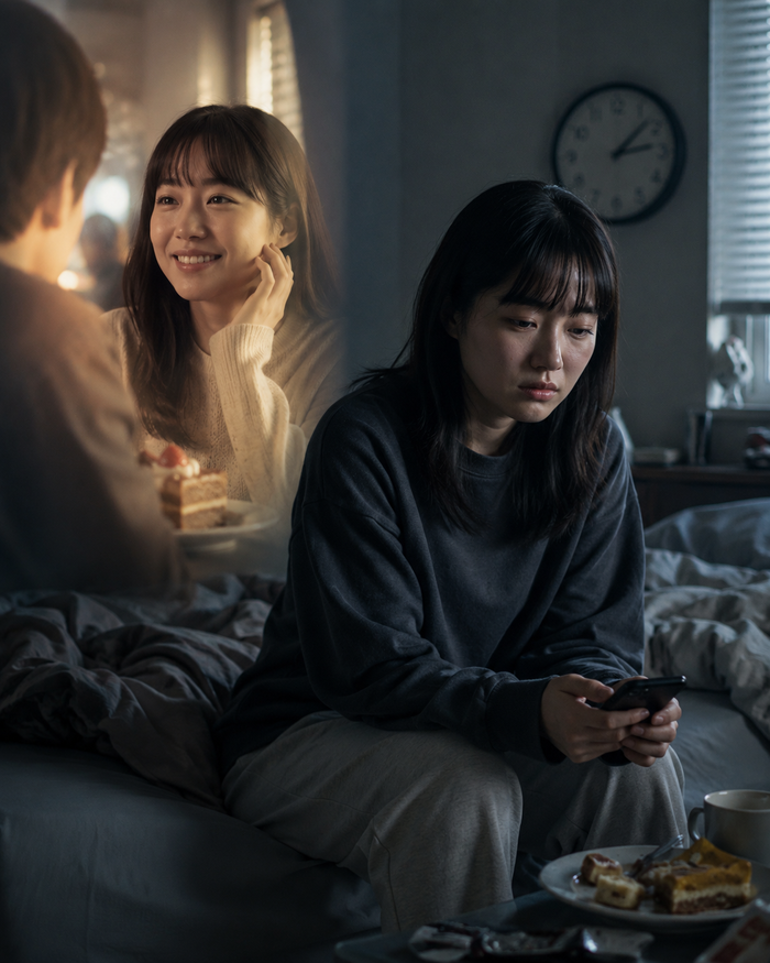 비전형적 우울증의 다양한 증상을 나타내는 일러스트