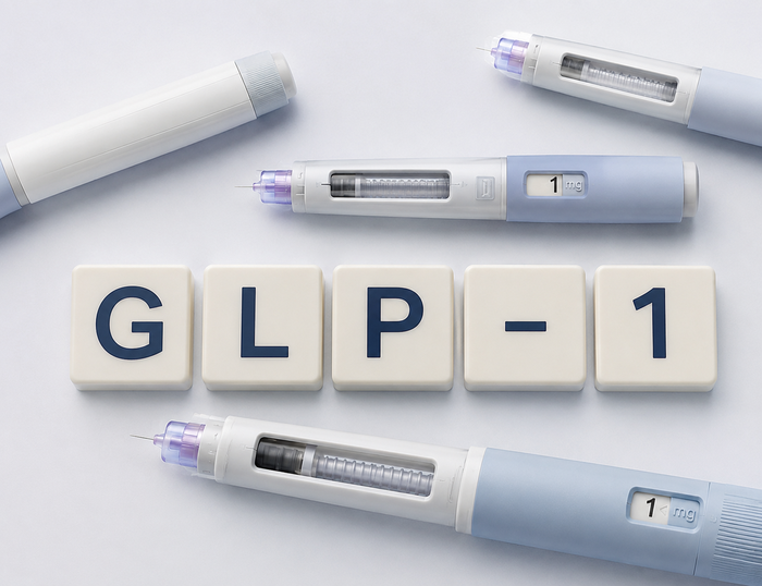 GLP-1과 GIP 호르몬의 작용 차이를 나타내는 그래프