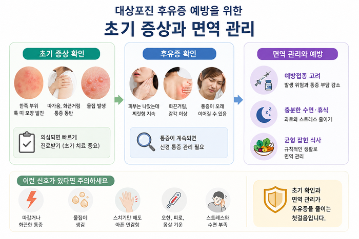 대상포진 후유증의 신경통 증상 안내 이미지