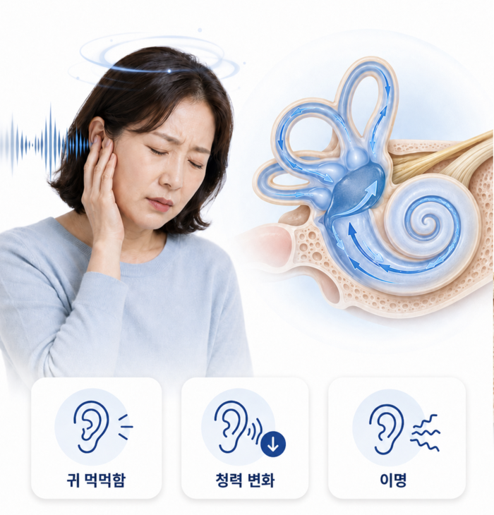 회전성 어지럼증을 느끼는 사람의 이미지