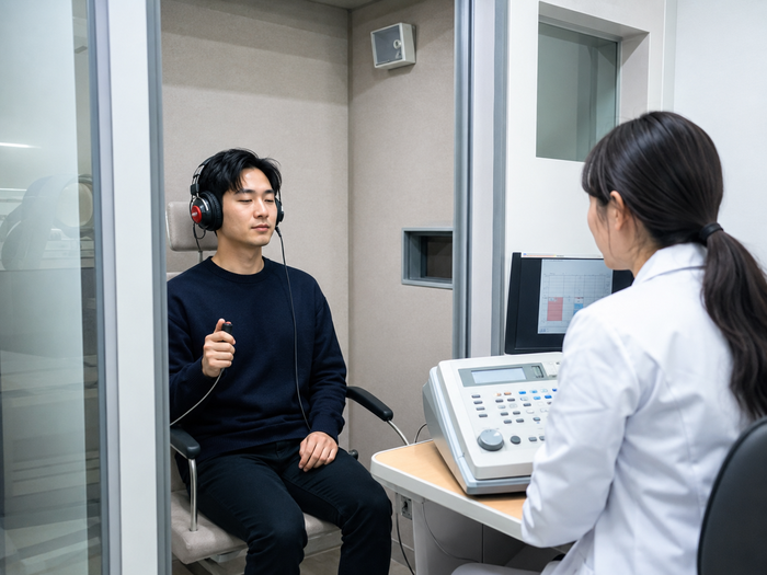 이명과 청력 변화 증상을 설명하는 이미지