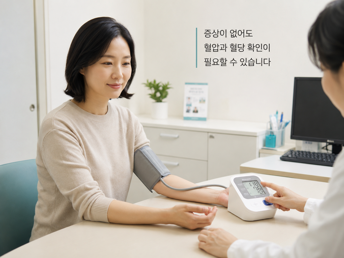 혈압과 혈당 측정 기구 이미지