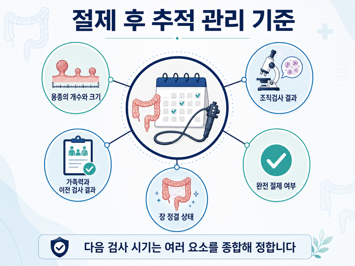 대장 용종절제술 후 추적 검사와 관리 안내 이미지