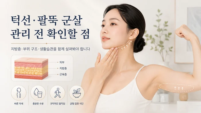 턱선과 팔뚝 부위 지방분해주사 시술 관련 이미지