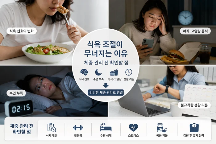 비만클리닉 전 식욕 패턴과 생활습관 점검 방법