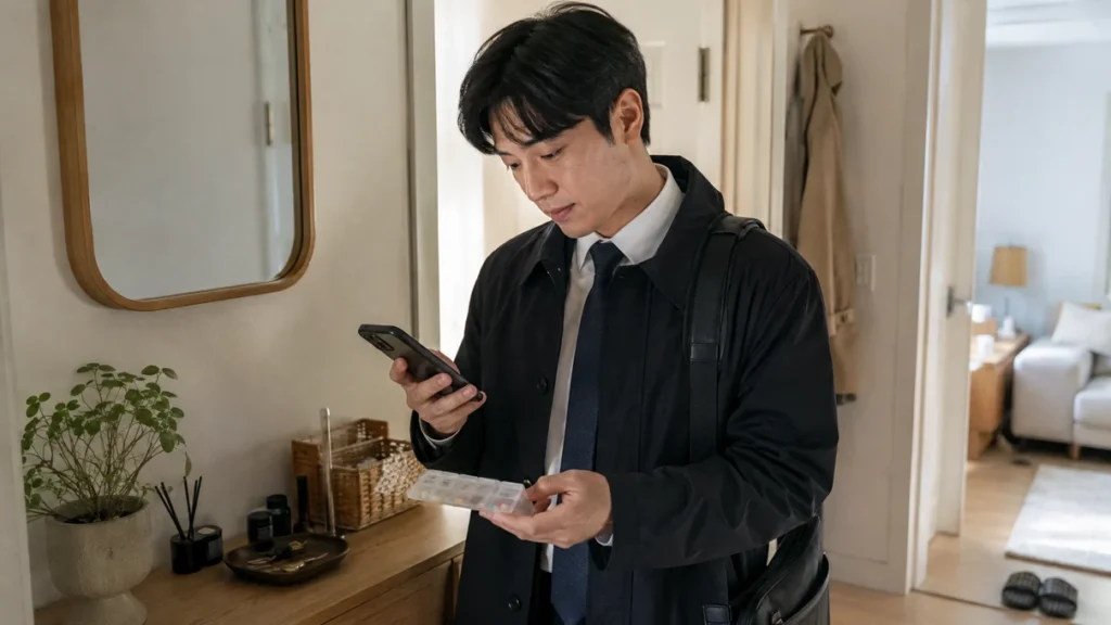 양극성 장애 치료에서 복약 지속의 중요성을 설명하는 그림
