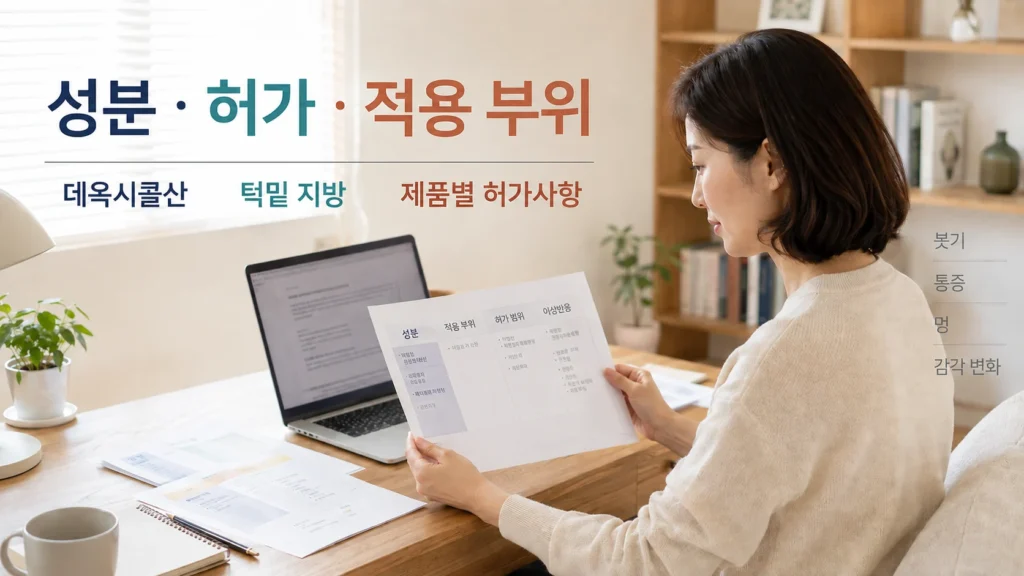 DCA주사의 허가 범위와 적용 부위, 안전 가이드 인포그래픽