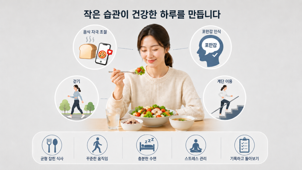 살 안 찌는 습관 5가지, 체중 관리에 유리한 사람들의 생활 패턴