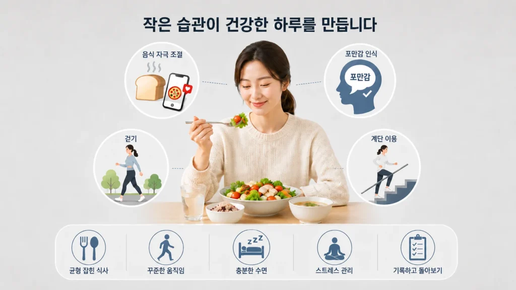 살 안 찌는 습관 5가지, 체중 관리에 유리한 사람들의 생활 패턴
