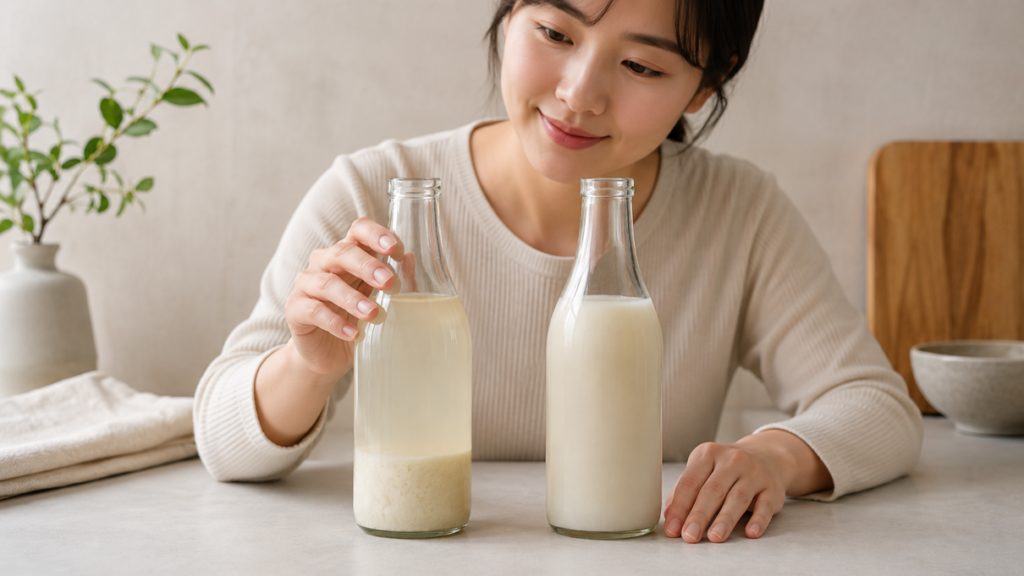 makgeolli-before-after-mixing