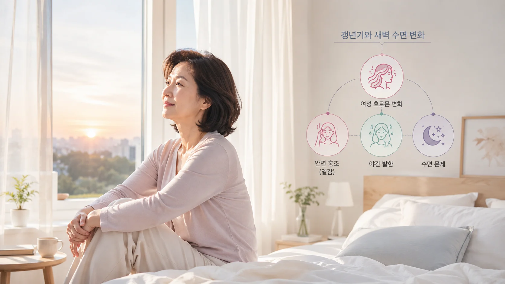 갱년기 불면증은 왜 생길까? 새벽에 자주 깨는 이유를 알려드립니다.