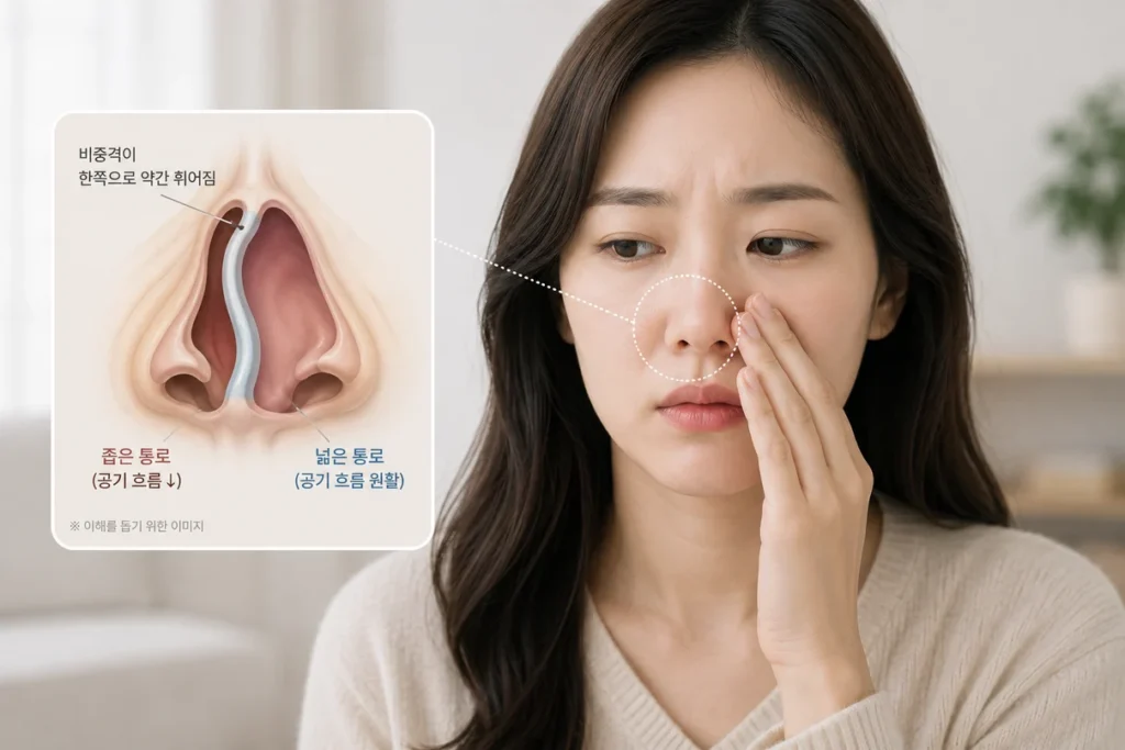 [코막힘 원인 탐구 2편] 한쪽 코막힘 원인은 무엇일까? 두통과 비중격만곡증의 관계