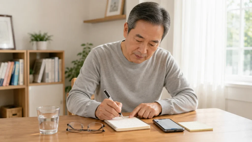 대상포진 후 신경통 통증 기록 방법을 안내하는 이미지