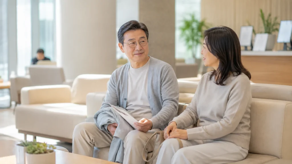 수면내시경 후 회복과 귀가 방법을 안내하는 이미지