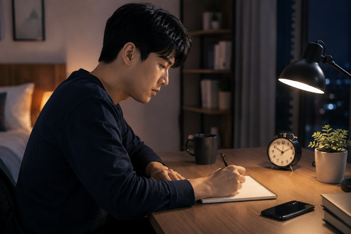 수면장애 생활 체크리스트와 생활 습관 점검을 나타내는 이미지