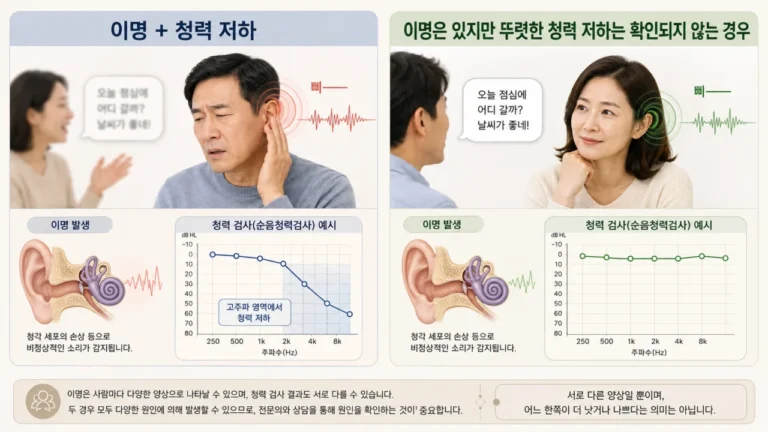 [귀가 하는 말 5편] 이명 난청 증상은 왜 같이 나타날까? 귀울림과 청력 저하가 함께 있다면