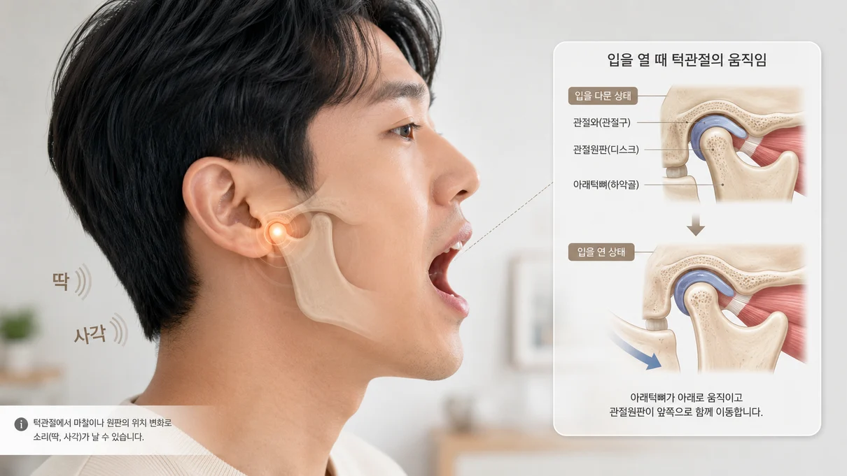 턱관절 마찰음이 반복되면 턱관절장애를 의심해야 할까요?