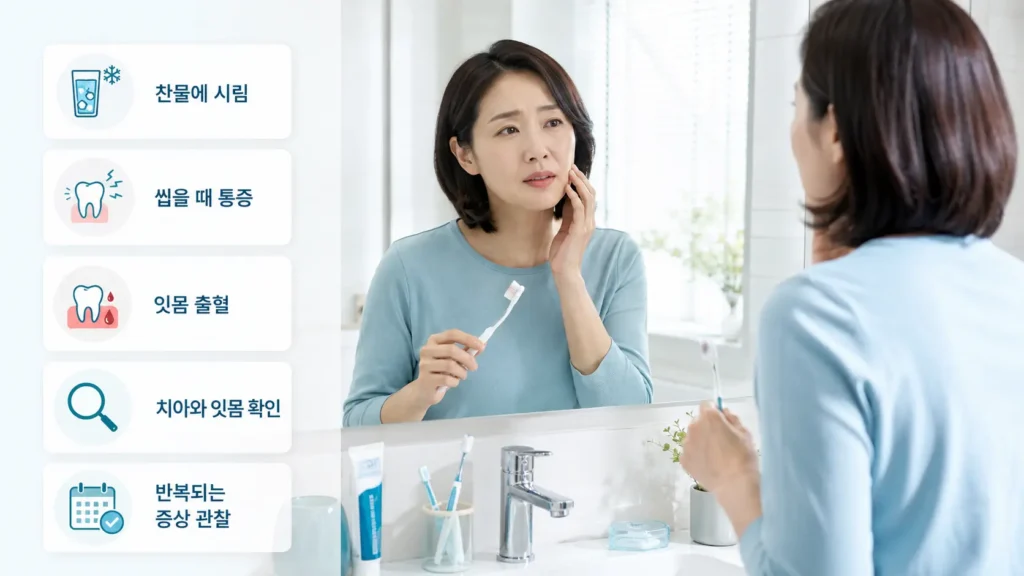 치아가 시리고 잇몸에서 피가 난다면? 치아 통증 원인과 치과 가기 전 확인할 점