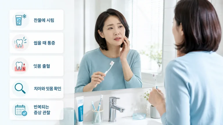 치아가 시리고 잇몸에서 피가 난다면? 치아 통증 원인과 치과 가기 전 확인할 점