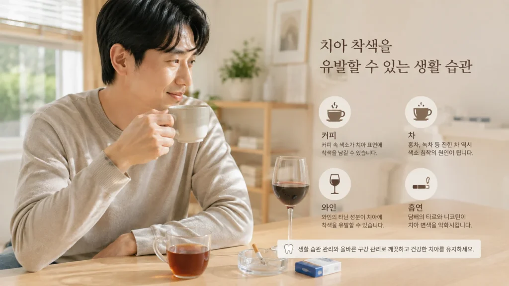 치아 착색은 왜 자꾸 생길까? 반복되는 원인과 예방 습관