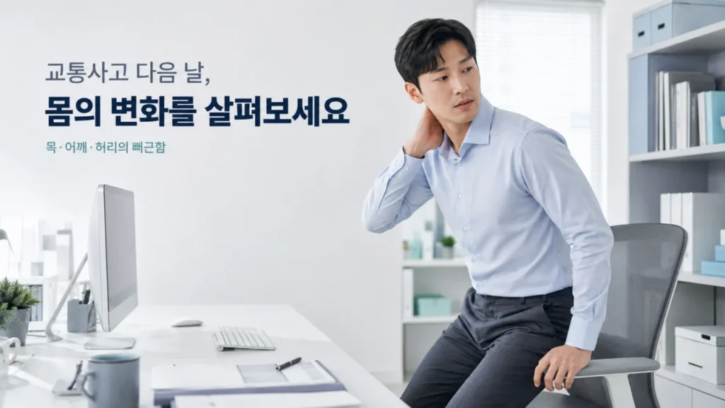 [척추·골반·관절 통증 가이드 5편] 교통사고 후 통증이 늦게 나타나는 이유는? 치료 시 확인할 점