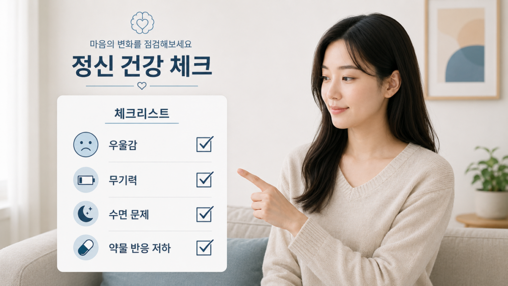난치성 우울증 증상 체크리스트를 보여주는 이미지