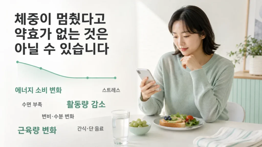 위고비·마운자로 체중 정체기는 왜 생길까요? 살이 안 빠지는 이유와 요요 관리