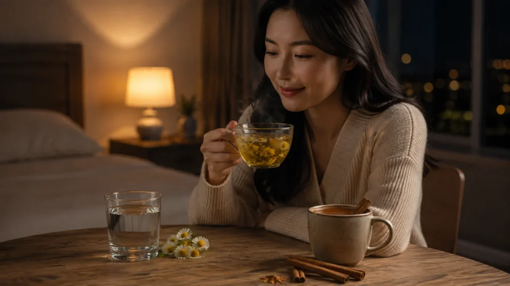 woman-drinking-chamomile-tea