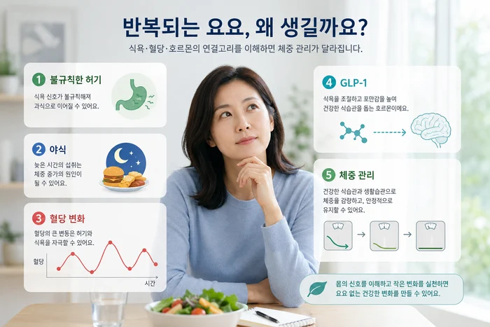 반복되는 요요, 비만주사 전 식욕 신호와 대사 흐름 점검