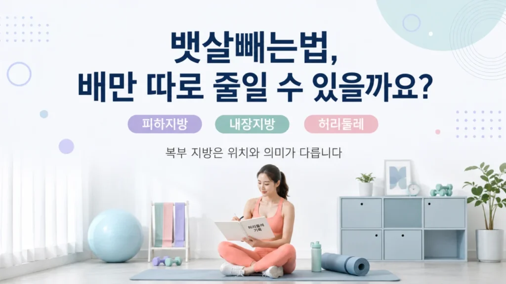 [체지방과 뱃살관리 2편] 뱃살빼는법은 따로 있을까요? 복부 지방과 내장지방 차이