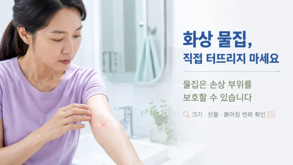 [화상 응급처치와 증상 3편] 화상 물집 터뜨려도 될까? 2도 화상 물집 관리와 주의사항