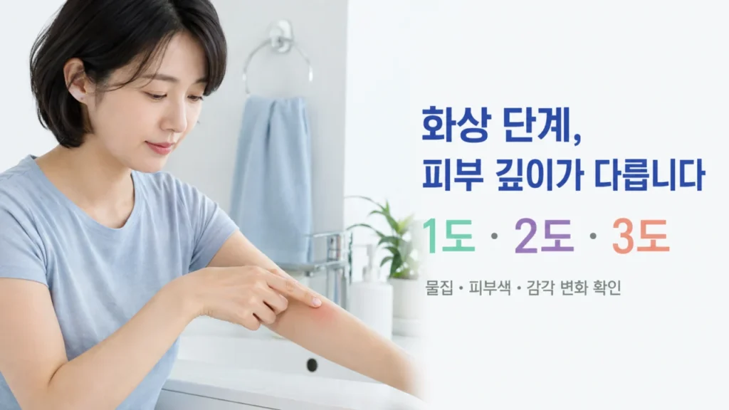 [화상 응급처치와 증상 2편] 1도·2도·3도 화상 차이는? 물집·피부색으로 보는 화상단계