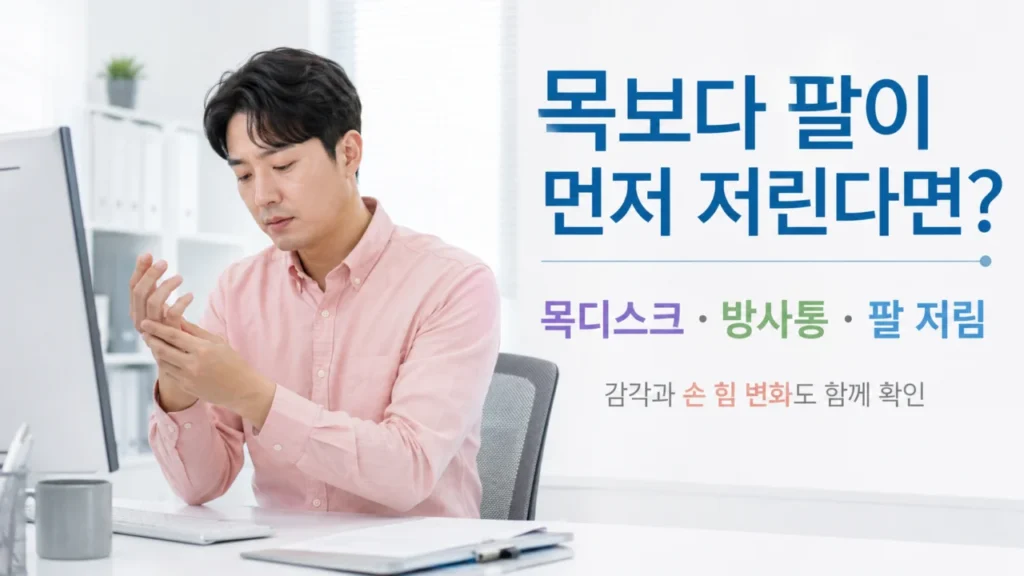 [목통증 원인과 목디스크 2편] 목디스크 증상은? 목통증과 팔 저림이 나타나는 이유