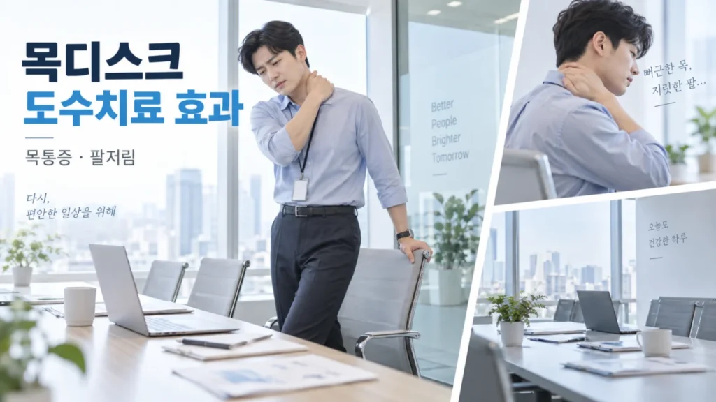 [척추 통증과 도수치료 2편] 목디스크 도수치료 효과는 어떻게 볼까요? 목통증·팔저림 확인하기