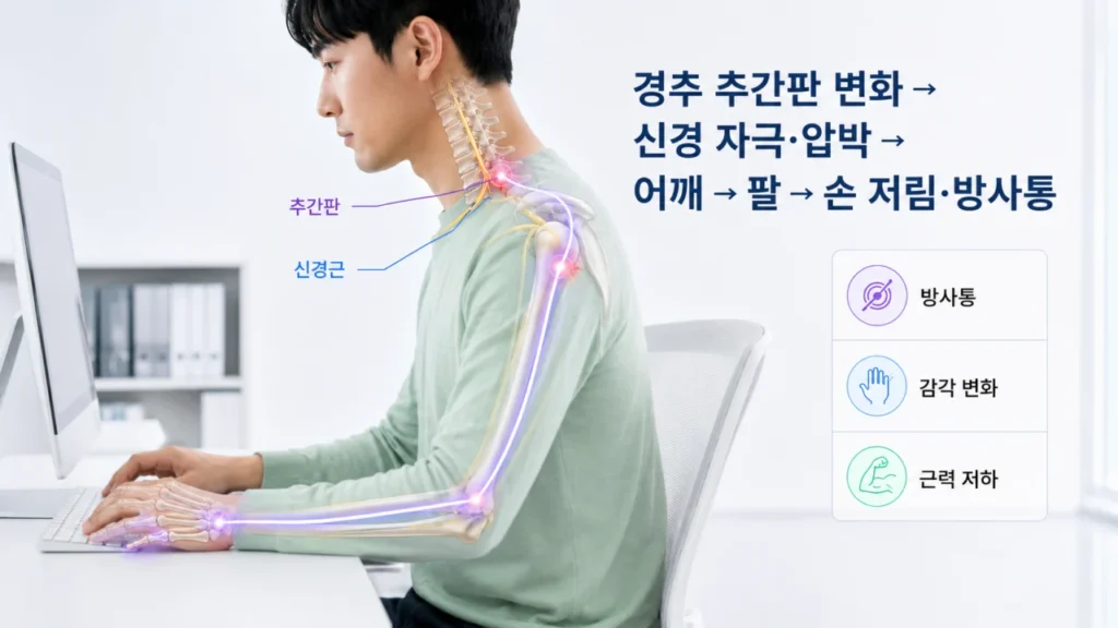 cervical-disc-nerve-radiating-pain-mechanism-1
