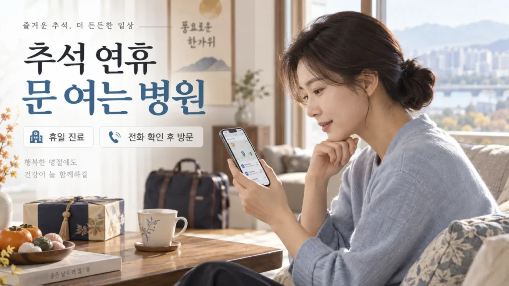 추석 연휴 문 여는 병원 찾는 법…야간진료·약국까지 확인