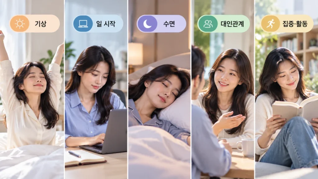 Deep TMS 치료 후 일상생활 변화 예시