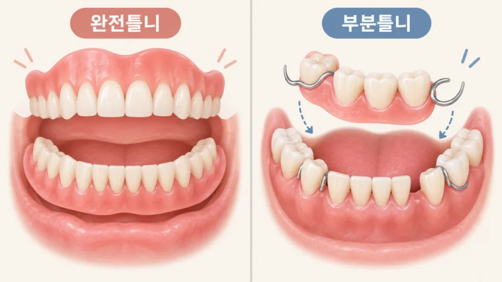 틀니는 언제 필요할까? 부분틀니·전체틀니 종류와 선택 기준