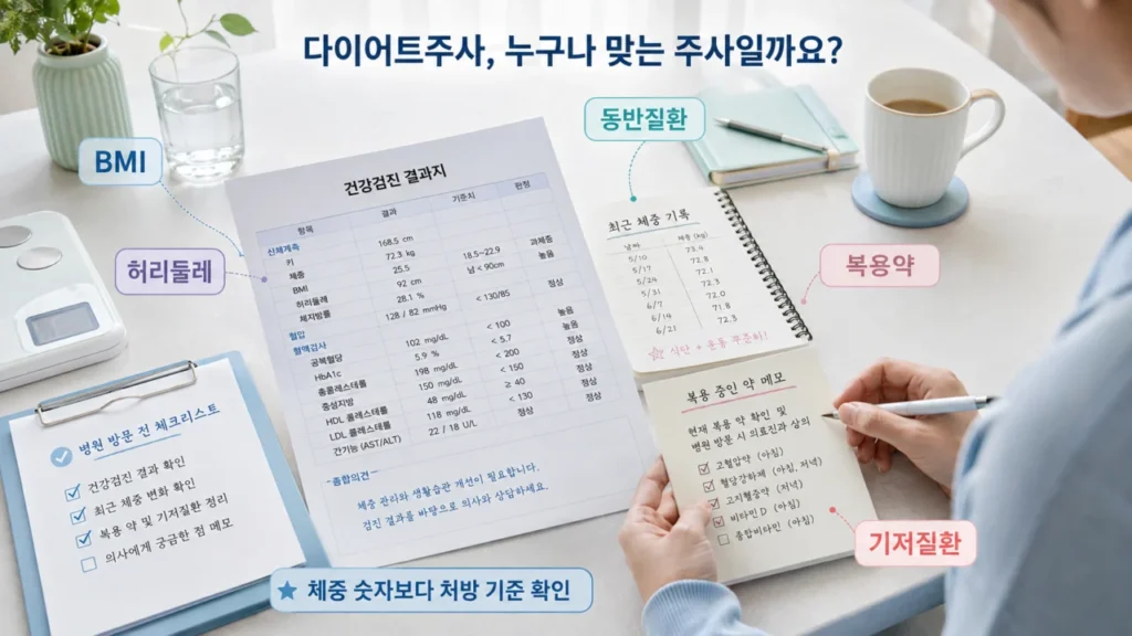 [다이어트주사와 비만치료 1편] 다이어트주사란? 처방 전 확인할 대상과 주의사항
