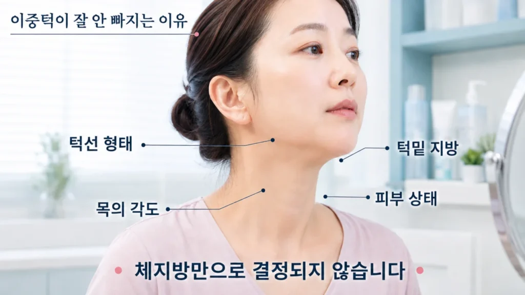 [체지방과 뱃살관리 3편] 이중턱이 잘 안 빠지는 이유는? 턱밑살과 체지방의 관계