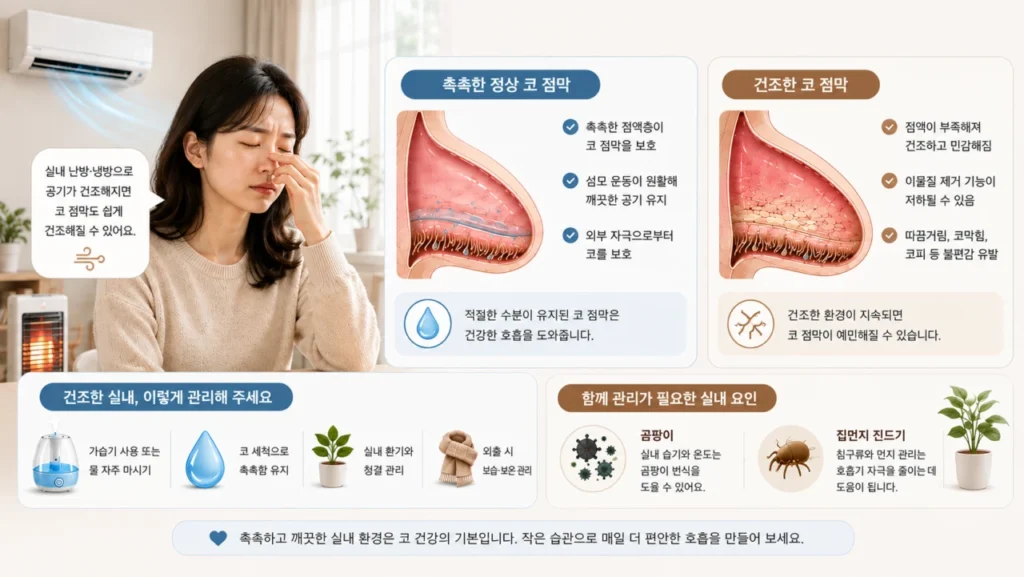 [코가 이상해요 2편] 코 안이 자꾸 마르고 따가운 이유는? 건조한 코 관리 방법