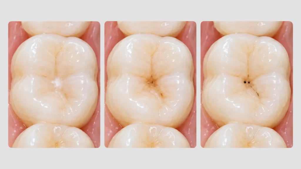 [충치 타이밍 1편] 충치 초기 증상은 어떻게 나타날까? 검은 점·시림·치아 변화 확인하기