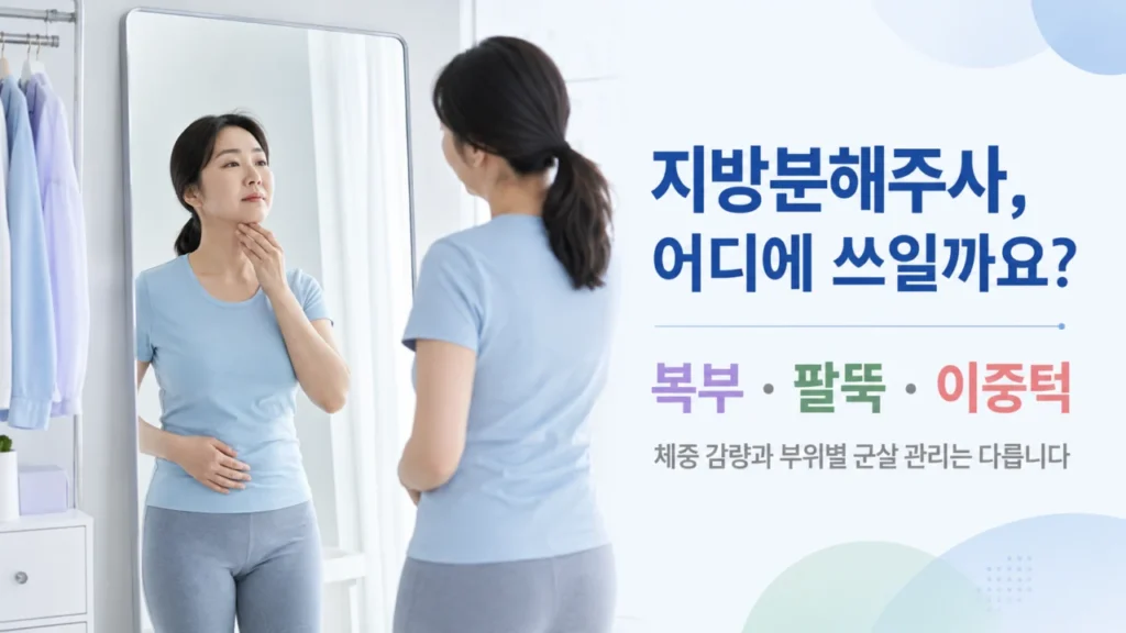 [지방분해주사와 군살관리 1편] 지방분해주사란? 복부·팔뚝·이중턱 시술 전 확인할 점