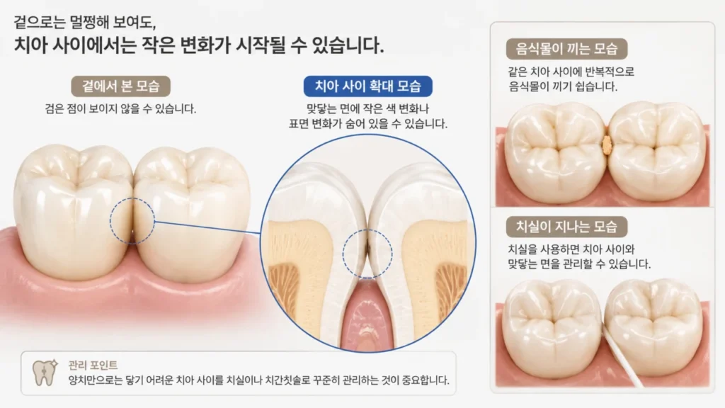 hidden-interdental-caries-sign
