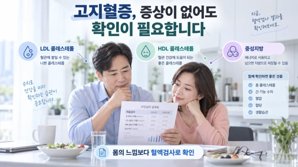 [내과 진료과목 알아보기 1편] 고지혈증은 증상이 없을 수도 있을까? 콜레스테롤수치와 관리법
