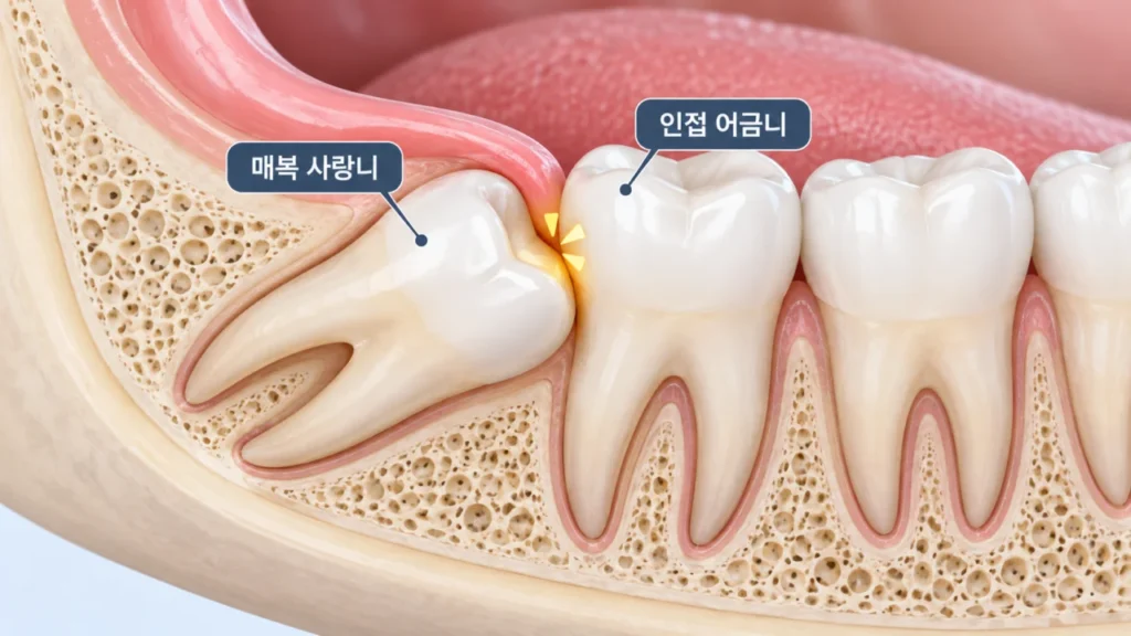 impacted-wisdom-tooth-adjacent-molar