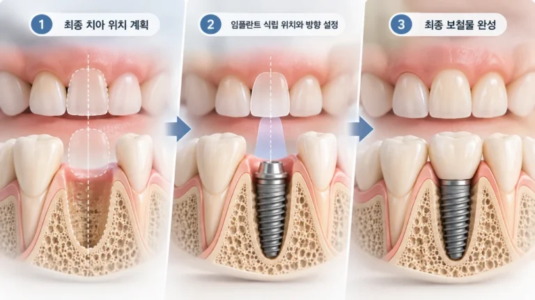 임플란트 위치는 어떻게 정할까? 최종 치아 모양까지 고려하는 이유