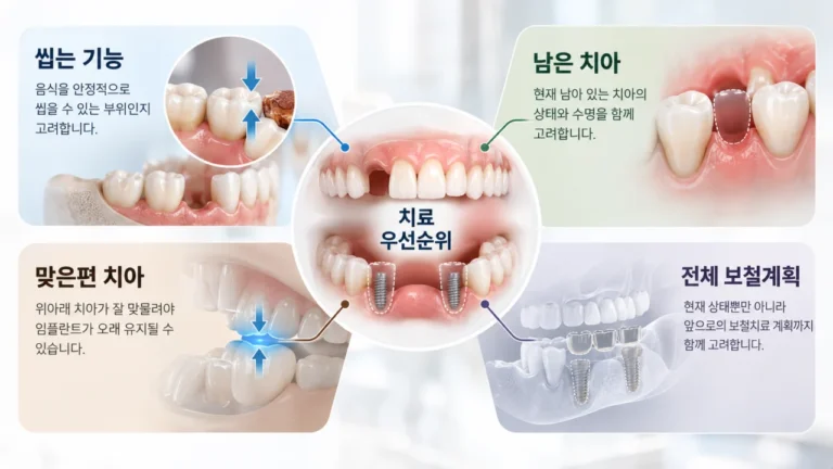 보험 임플란트 2개, 여러 치아가 빠졌다면 어디부터 치료할까?