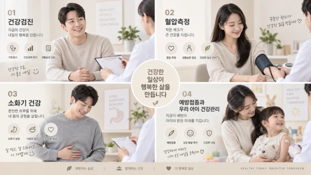 내과에서는 어떤 진료를 받을까? 건강검진부터 소아 건강관리까지
