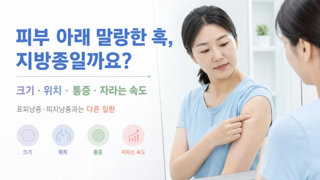 [지방종 원인과 제거 1편] 지방종은 왜 생길까? 증상과 병원 가야 할 때